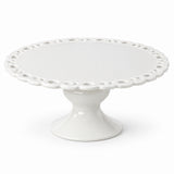 White Ceramic Pedestal Cake Stand - 30.4cm