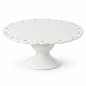 White Ceramic Pedestal Cake Stand - 30.4cm