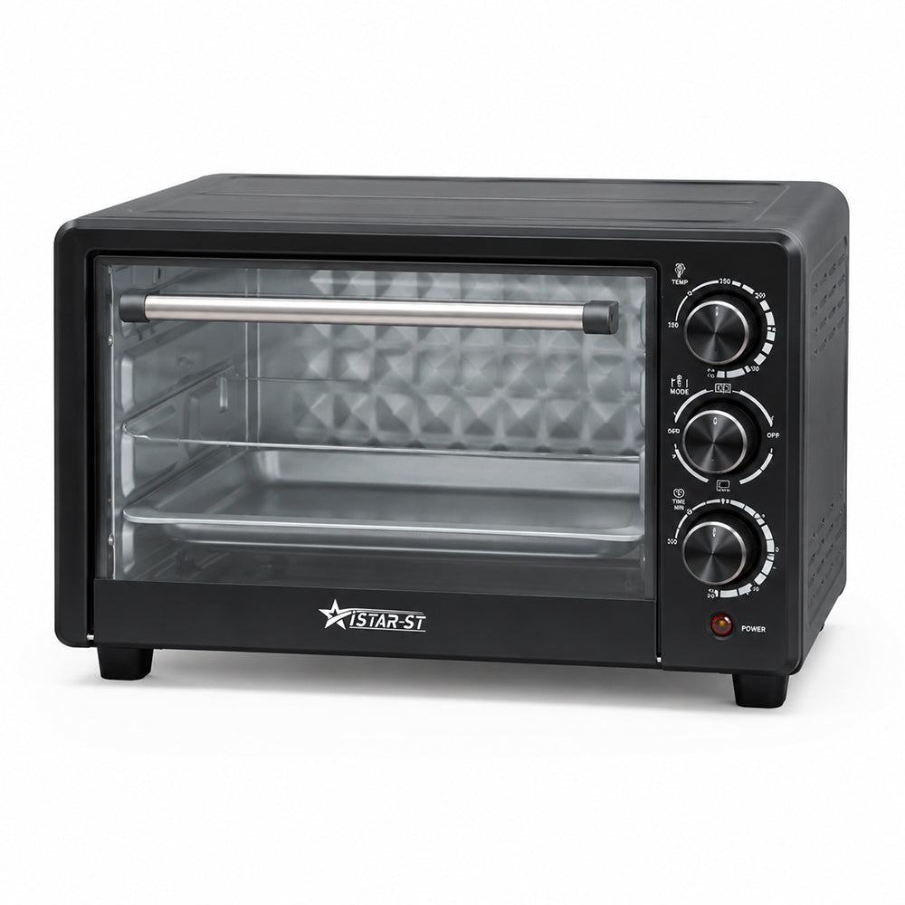 iStar-ST 56L Toaster Oven with Adjustable Temperature Control - Black