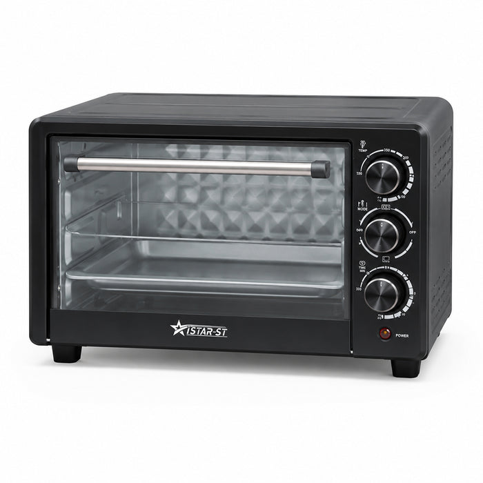 iStar-ST 56L Toaster Oven with Adjustable Temperature Control - Black