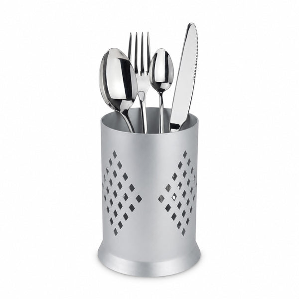 Aluminium Cutlery Holder with Drain Holes for Spoons, Forks & Knives
