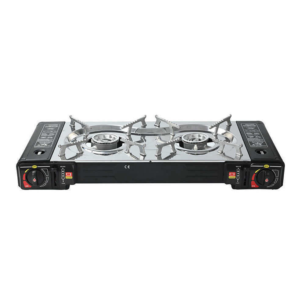 Portable 2-Burner Camping Gas Stove – BDZ-202 Dual Head High-Efficiency