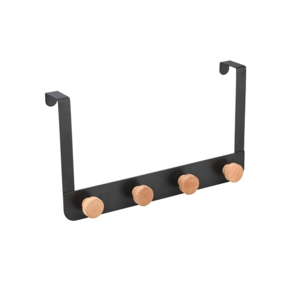 Bamboo 4-Hook Over-the-Door Rack