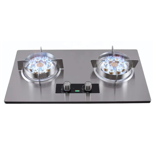 Gas Stove 2 Burner – Stainless Steel with Timer