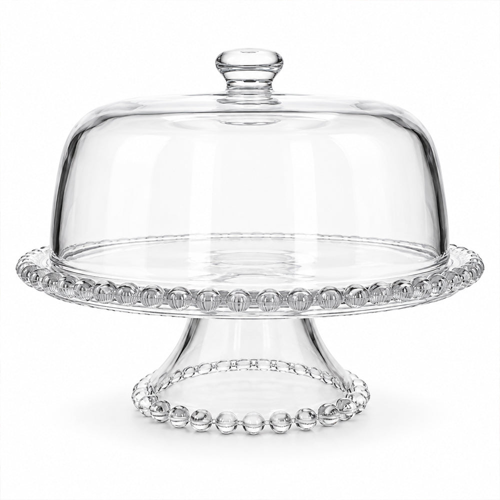 Glass Cake Stand with Dome - 31.4cm