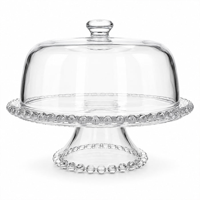 Glass Cake Stand with Dome - 31.4cm