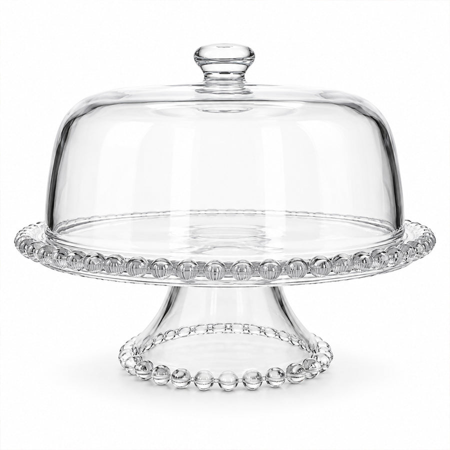 Glass Cake Stand with Dome - 31.4cm