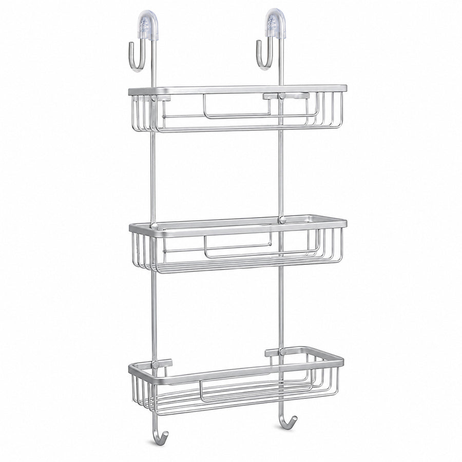 3-Tier Aluminium Hanging Shower Shelf Bathroom Caddy - Silver