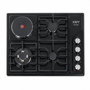 XMY 4-Zone Dual-Fuel Built-In Hob with 3 Gas Burners & 1 Electric Plate