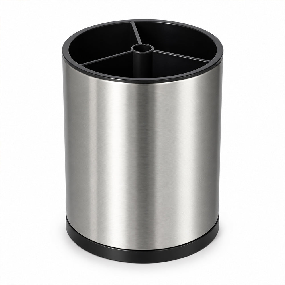 360° Rotating Cutlery & Utensil Holder with Drainage - 16cm
