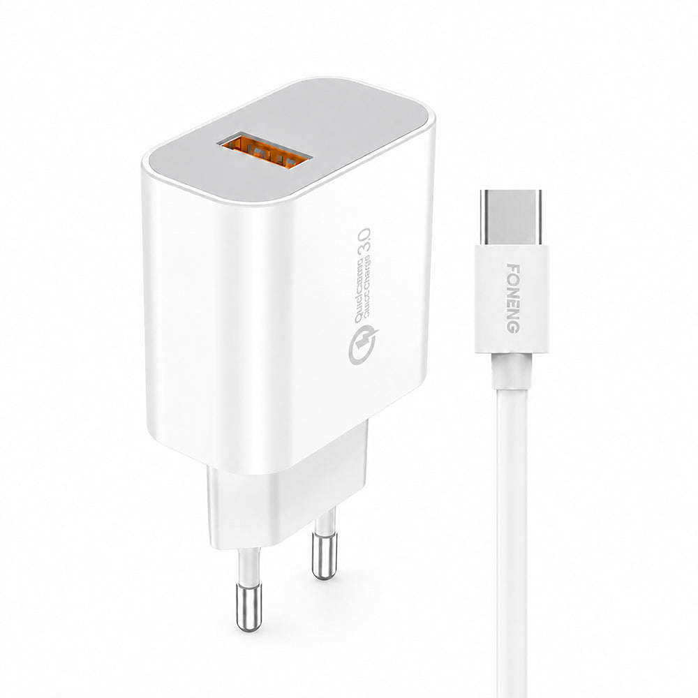 FONENG EU46 18W 3A USB-A Fast Charger with Cable