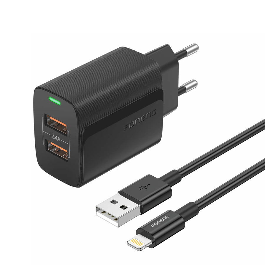 FONENG Dual USB-A 2.4A Wall Charger