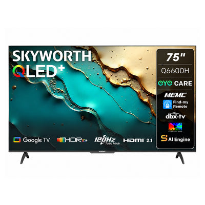 Skyworth 4K QLED Google Smart TV with 120Hz - 75 Inch