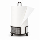 Countertop Paper Towel Holder with Decorative Metal Base - Black