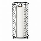Freestanding Toilet Paper Roll Holder with Storage Stand - Black