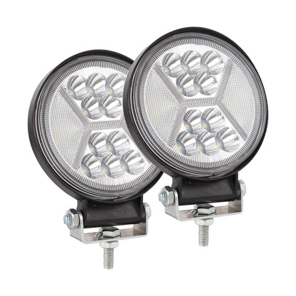 Istar-ST 4-Inch Heavy-Duty Large-View Cross Round Spot Light - Pack Of 2