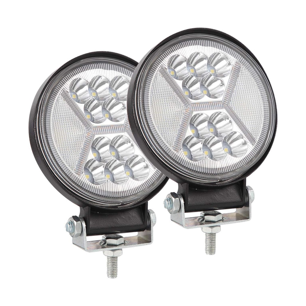 Istar-ST 4-Inch Heavy-Duty Large-View Cross Round Spot Light - Pack Of 2