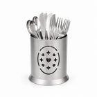 Stainless Steel Cutlery Holder with Drain Holes for Spoons, Forks & Knives