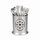 Stainless Steel Cutlery Holder with Drain Holes for Spoons, Forks & Knives