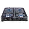 4-Burner Gas Stove with Durable Stainless Steel Surface