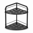 2-Tier Iron Corner Storage Rack Bathroom & Kitchen Organiser - Black