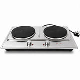 Condere Double Hot Plate Electric Stove with Adjustable Heat Controls