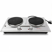 Condere Double Hot Plate Electric Stove with Adjustable Heat Controls