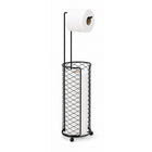 Freestanding Toilet Paper Holder with Storage Basket