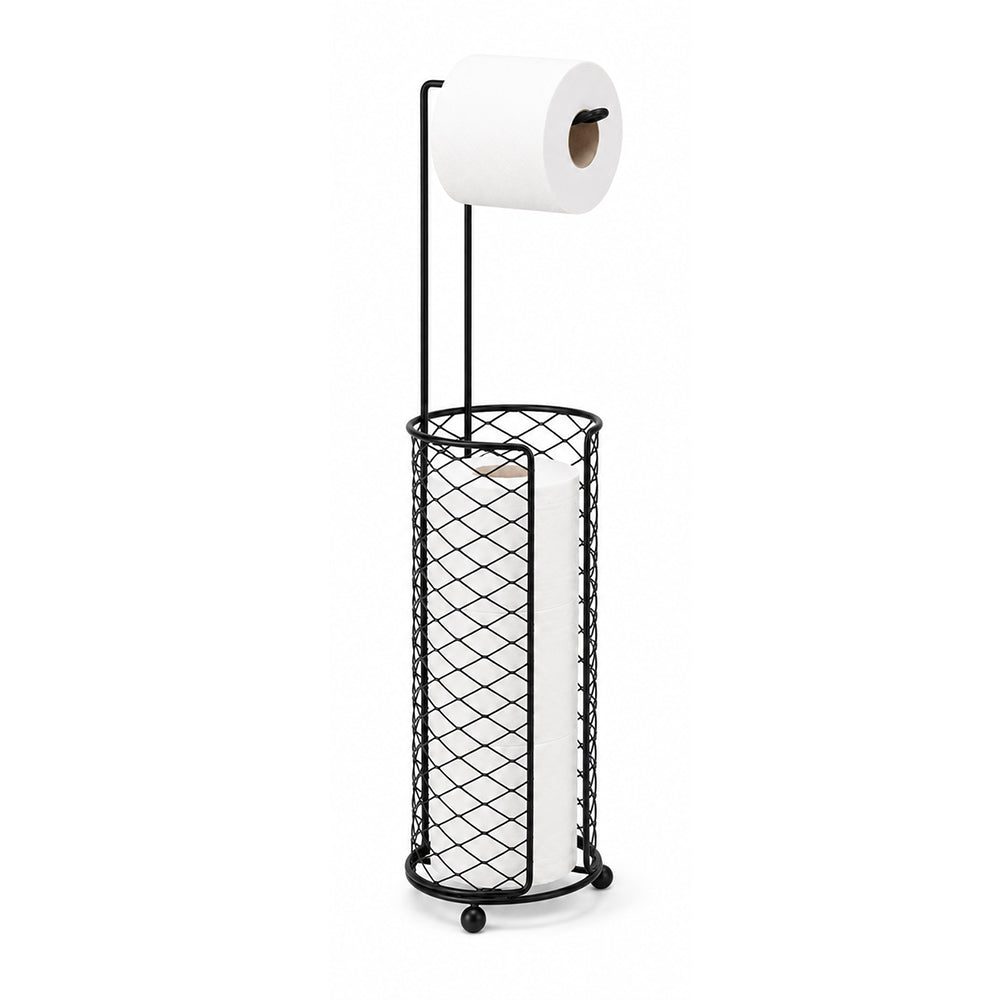 Freestanding Toilet Paper Holder with Storage Basket