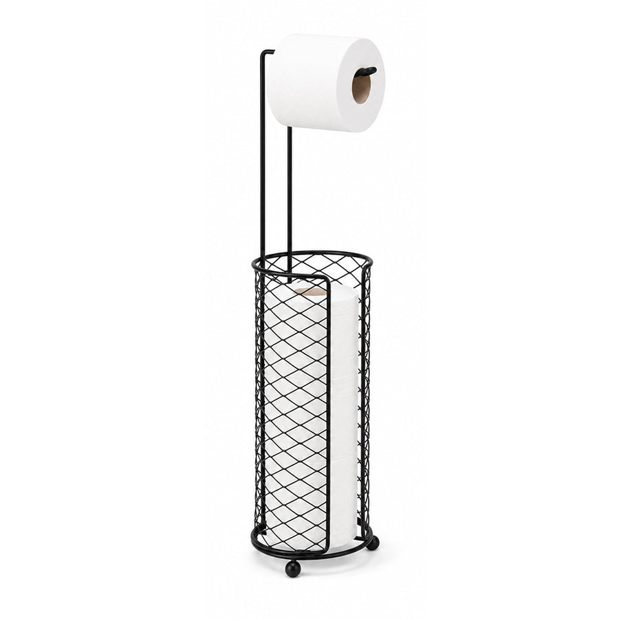 Freestanding Toilet Paper Holder with Storage Basket