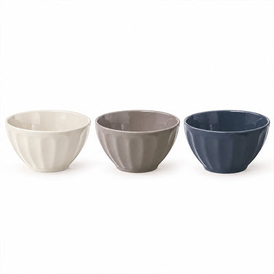 3-Piece Mix & Match Ceramic Bowl Set - 4.25 Inch