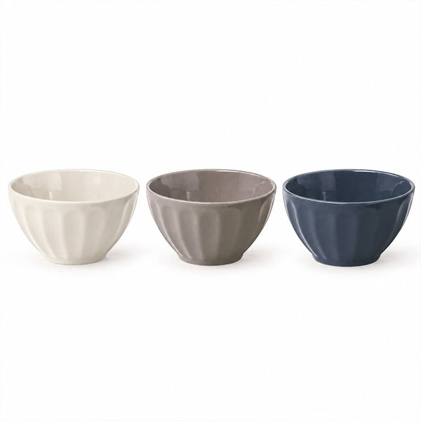 3-Piece Mix & Match Ceramic Bowl Set - 4.25 Inch