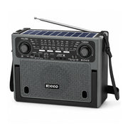 Solar Rechargeable Bluetooth Radio Speaker with LED Bulbs & USB Player