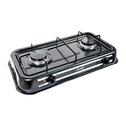 2 Burner Porcelain Gas Stove for Efficient Cooking