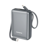 FONENG PX116 20000mAh 22.5W Power Bank with Built-In Cables