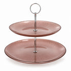 Double-Tier Glass Cake Stand - 27.9cm