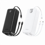 FONENG 30000mAh 22.5W Fast Charging Power Bank with 3 Built-In Cables