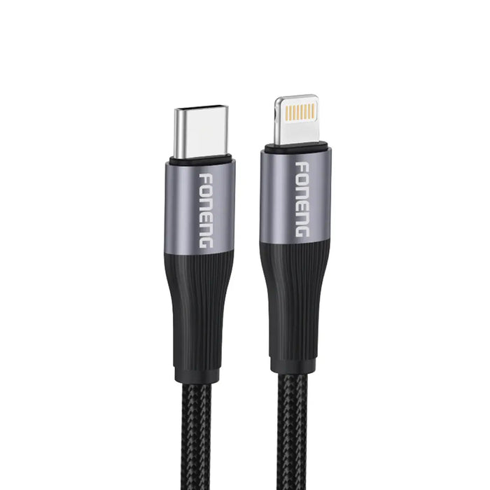 FONENG X112 1m Metal Head Braided Charging Cable