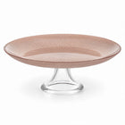 Smoky Rose Glass Pedestal Cake Stand - 28cm
