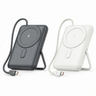 FONENG 10000mAh 22.5W Magnetic Wireless Power Bank with Built-In Cable & Stand