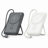 FONENG 10000mAh 22.5W Magnetic Wireless Power Bank with Built-In Cable & Stand