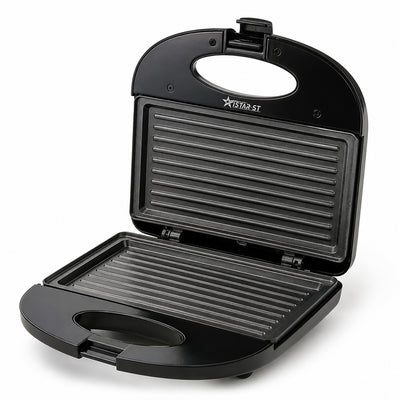 iStar-ST 750W Sandwich Maker with Non-Stick Grill Plates - Black