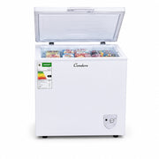 Condere 136L Compact Chest Freezer with Top-Opening Lid - White