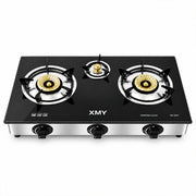 Aruif 3-Burner Tempered Glass Gas Stove