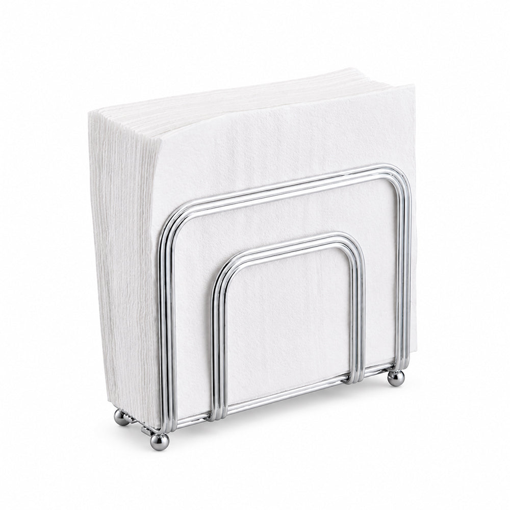 Silver Metal Napkin Holder for Kitchen Counter & Dining Table