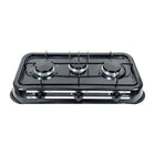 Aruif 3-Burner Gas Stove with Porcelain Enamel Cover - Black