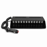 12 LED Multifunctional Dashboard Strobe Warning Light for Cars - Black
