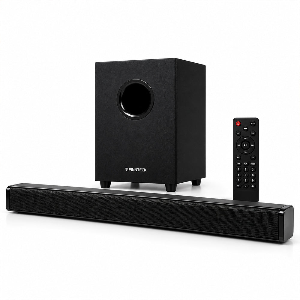 Finnteck Wireless Bluetooth Soundbar with Subwoofer