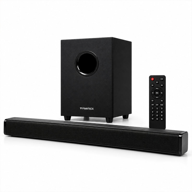 Finnteck Wireless Bluetooth Soundbar with Subwoofer