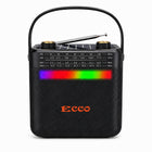 Solar Rechargeable Radio Bluetooth Speaker with Disco Light